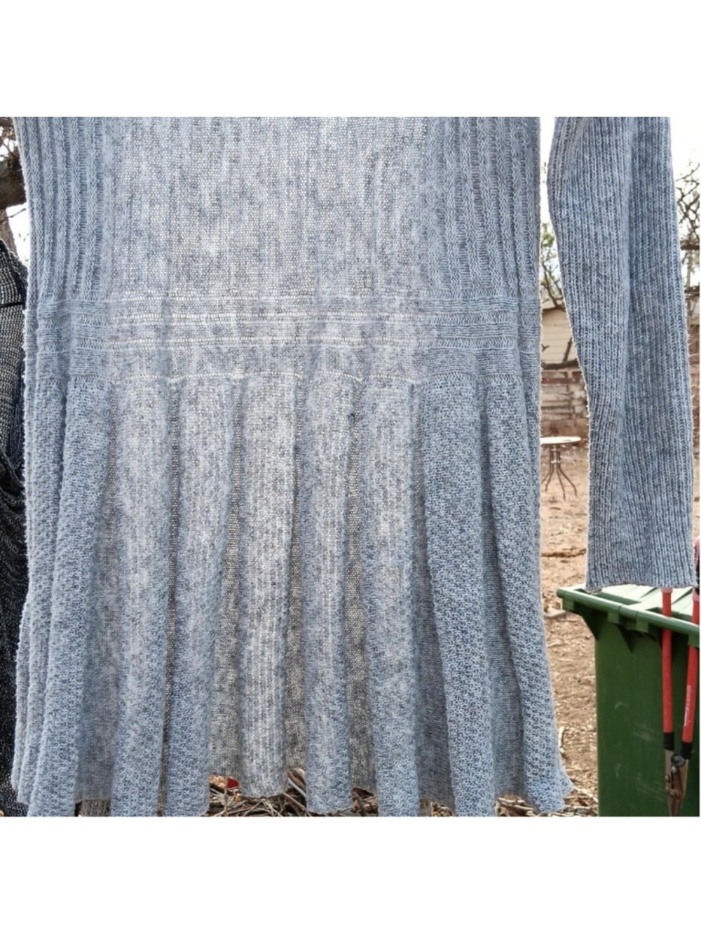 Shein Cardigan Sweater Open Front Pale Blue Size S - Picture 4 of 8